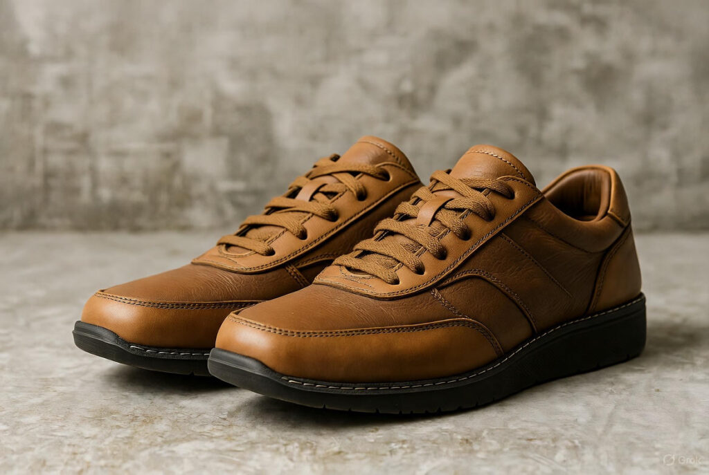 Brown Leather Sneakers