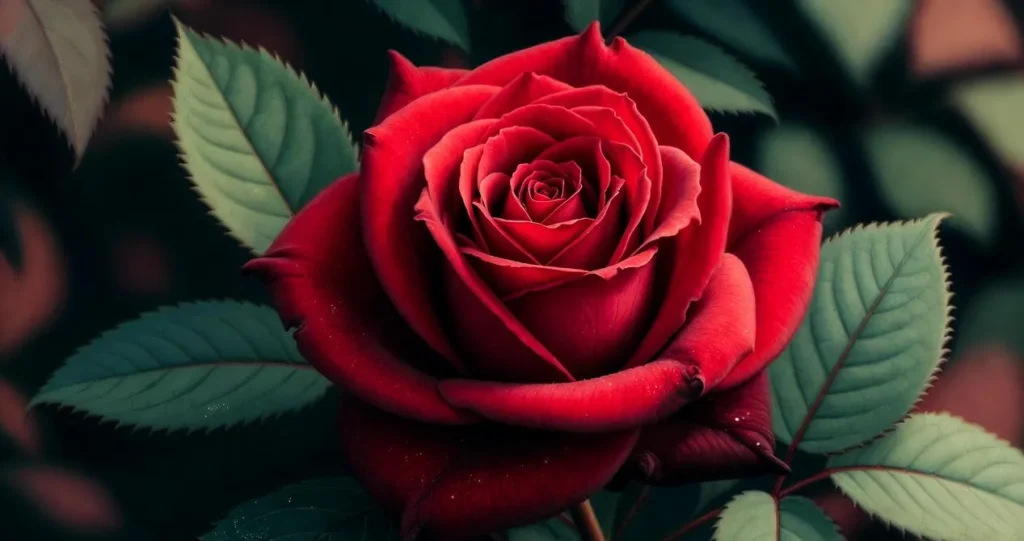 American Beauty rose in bloom