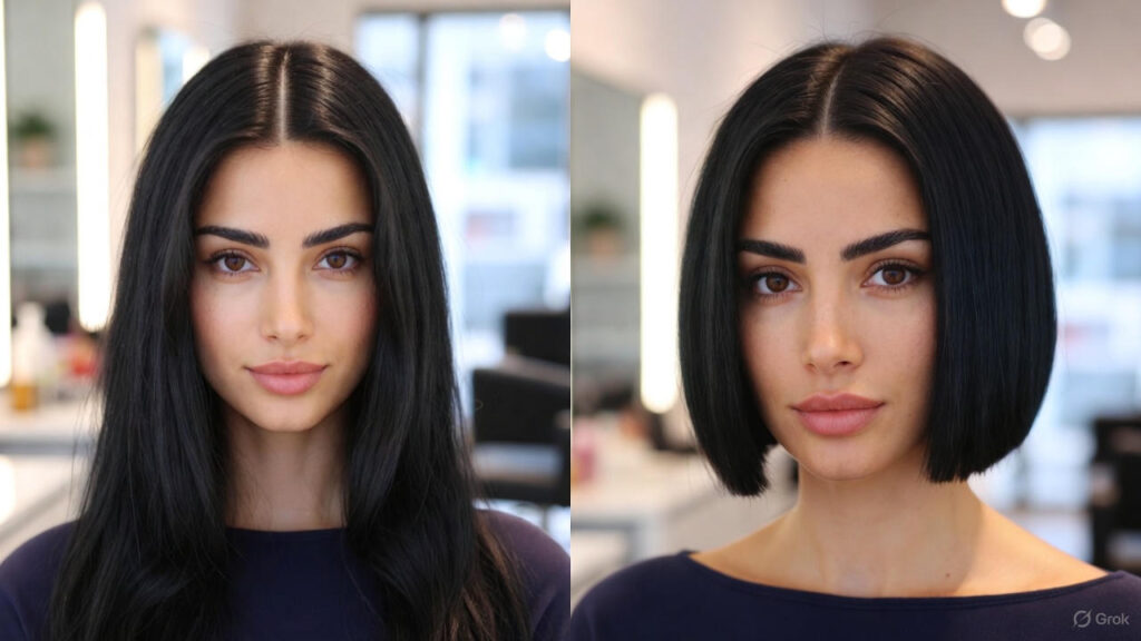 Before & After Bob Cut