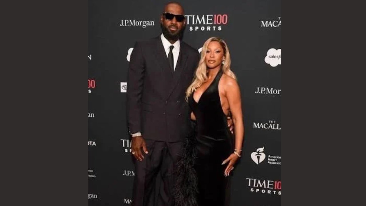 LeBron James and wife Savannah James together at a public event